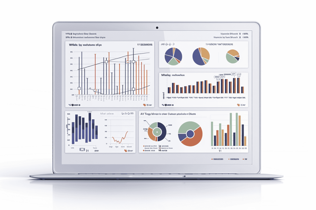 A dynamic dashboard displaying various charts_on laptop by Deemmi (1)