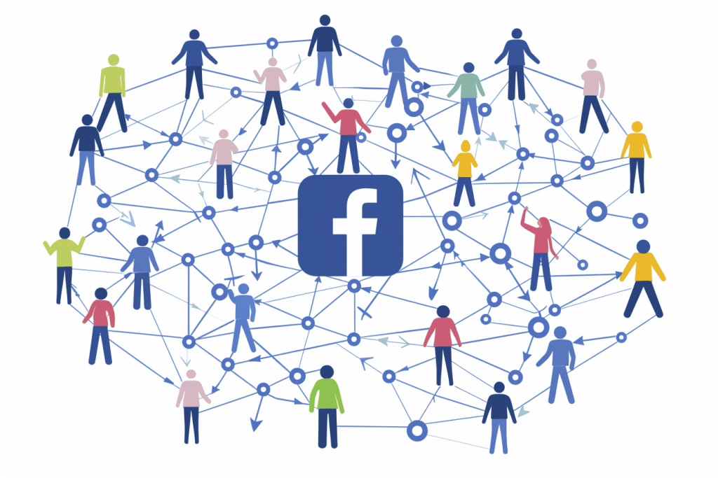 A network between communify in Facebook ads