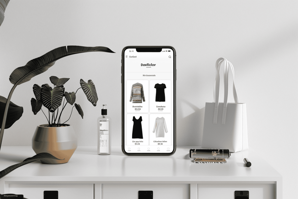 Mobile interface with shopping cart by deemmi