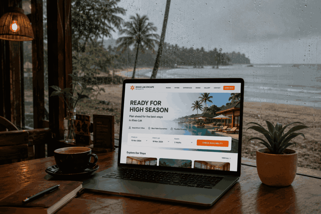 Building a resort website during Khao Lak low season before high season starts