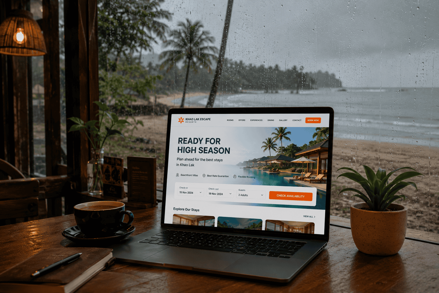 Building a resort website during Khao Lak low season before high season starts